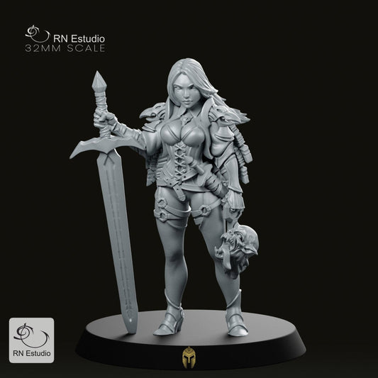 Fantasy Orc Slayer Zirila – The Fearless Warrior with Style - We Print Miniatures