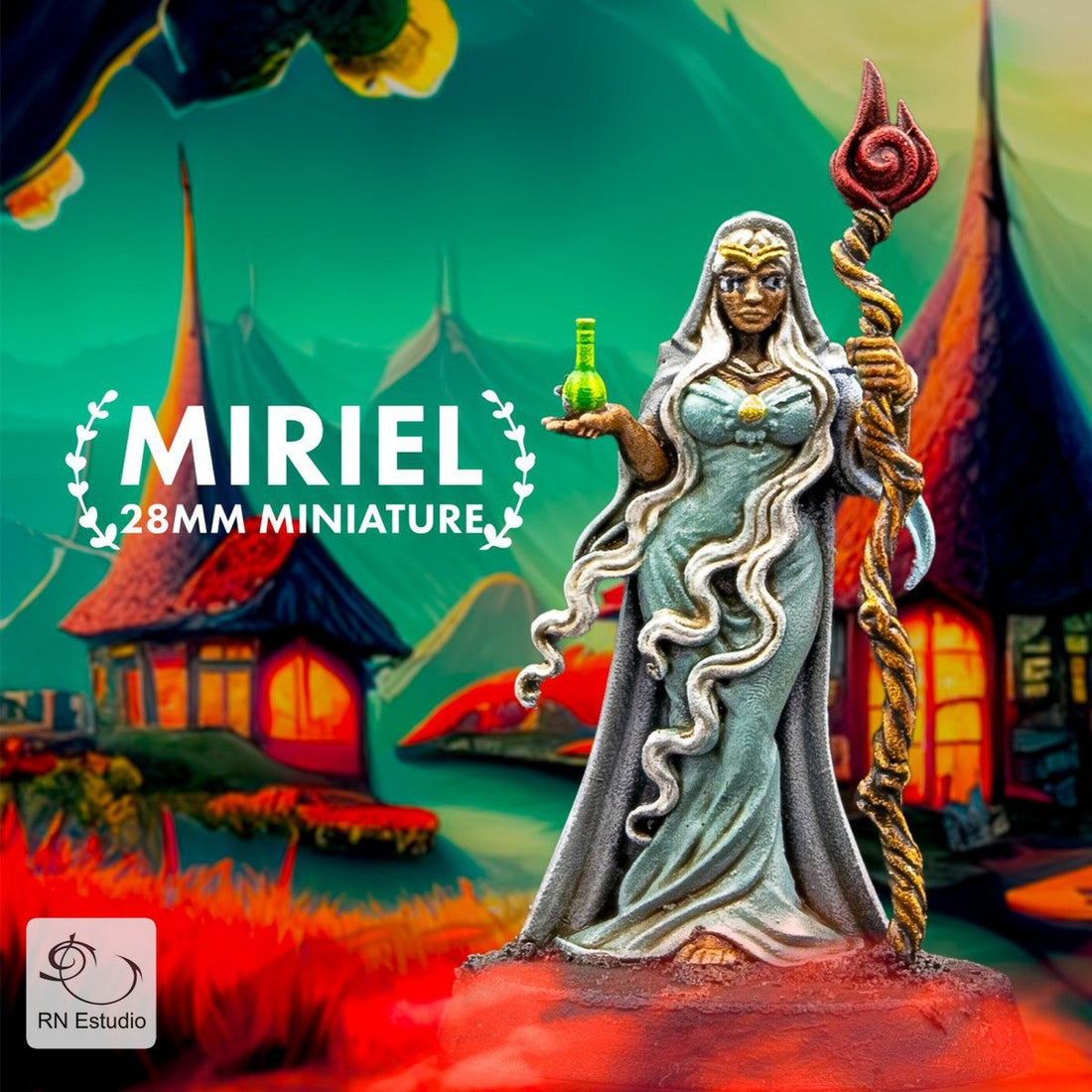 Glamorous Mage Miriel – LOTR Sorceress Miniature from the Shadow of War Collection - We Print Miniatures