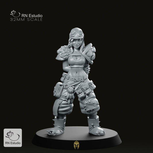Junk Girl Scrapper – A Wasteland Bounty Hunter with Attitude - We Print Miniatures