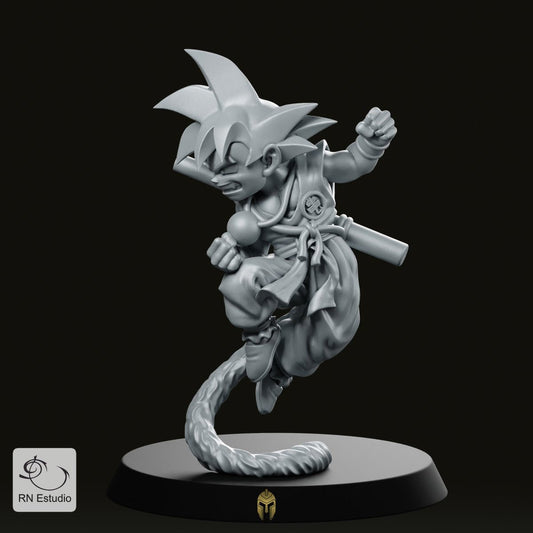 Kid Goku Manga Miniature – A Dynamic Fantasy Figure for Tabletop RPGs - We Print Miniatures