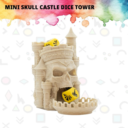 Mini Skull Castle Dice Tower – A Gothic Fantasy Touch for Your Tabletop Games - We Print Miniatures