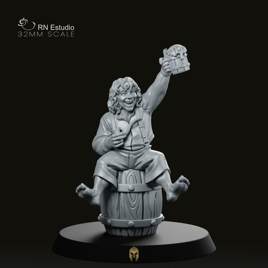 Pip the Halfling – A Toast to Carefree Adventure - We Print Miniatures
