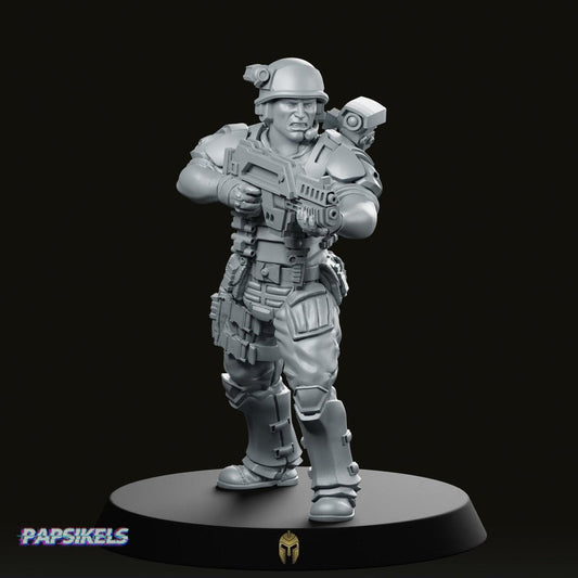 Soldier Matthew Greenscout – Sci-Fi Miniature for Necromunda, Starfinder & Tabletop Wargaming - We Print Miniatures