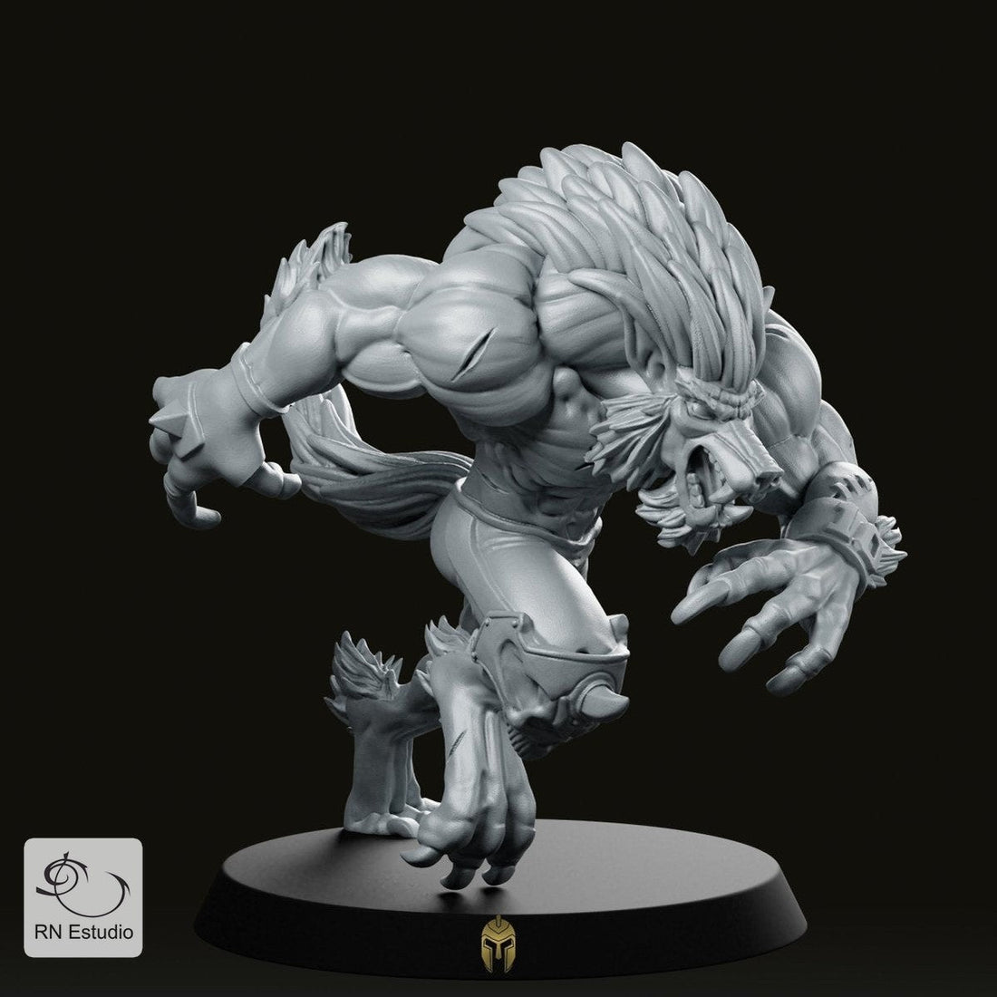 Undead Eternals Werewolf 10 – Fantasy Miniature for Dungeons and Dragons and Tabletop RPGs - We Print Miniatures
