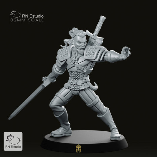 Witch Hunter Ravhald – A Battle-Hardened Warrior for Fantasy Tabletop Games - We Print Miniatures