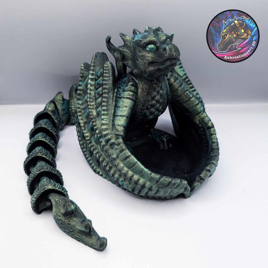 Wyvern Flexi Tail Dice Tower – A Mythical Guardian for Every Roll - We Print Miniatures