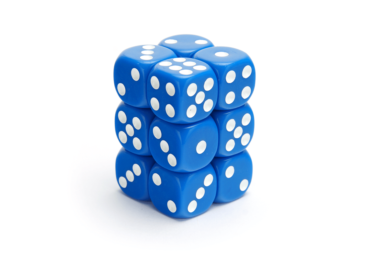 12x16mm Dice Block | Opaque Blue - DiceRoll UK - We Print Miniatures