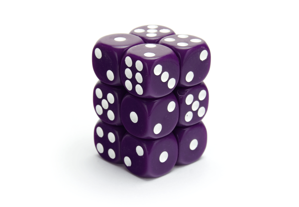 12X16mm Dice Block | Opaque Purple - DiceRoll UK - We Print Miniatures