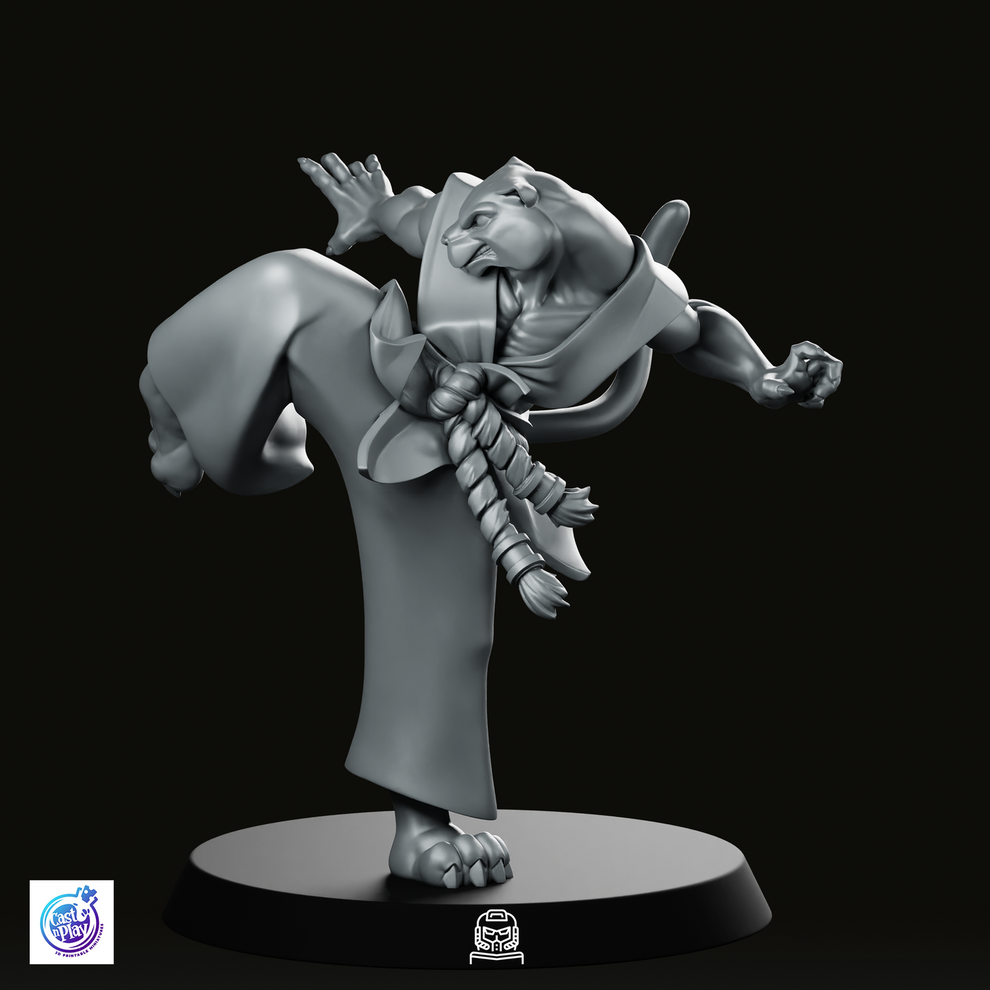 Catfolk Monk C Miniature