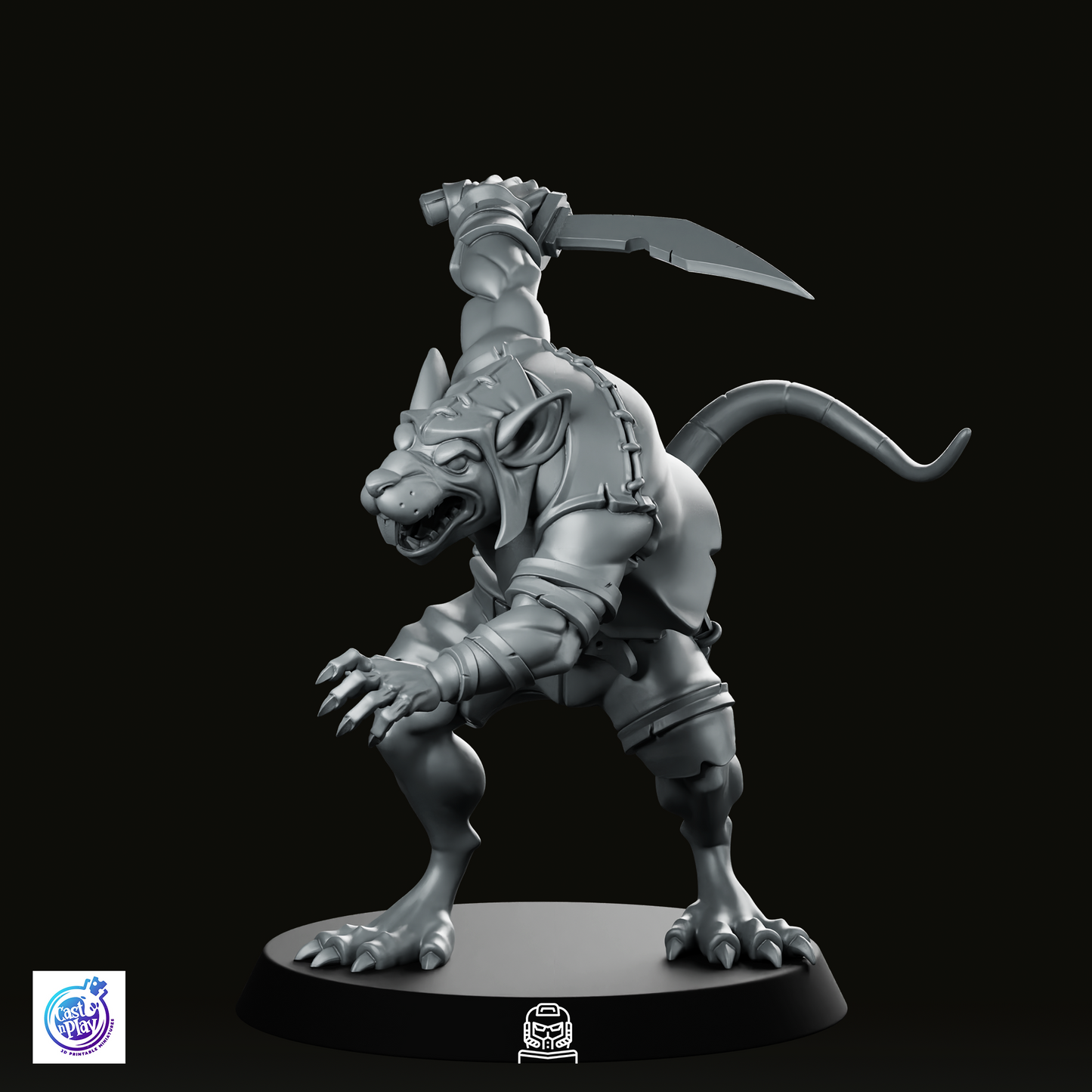Ratfolk Swordsman Miniature