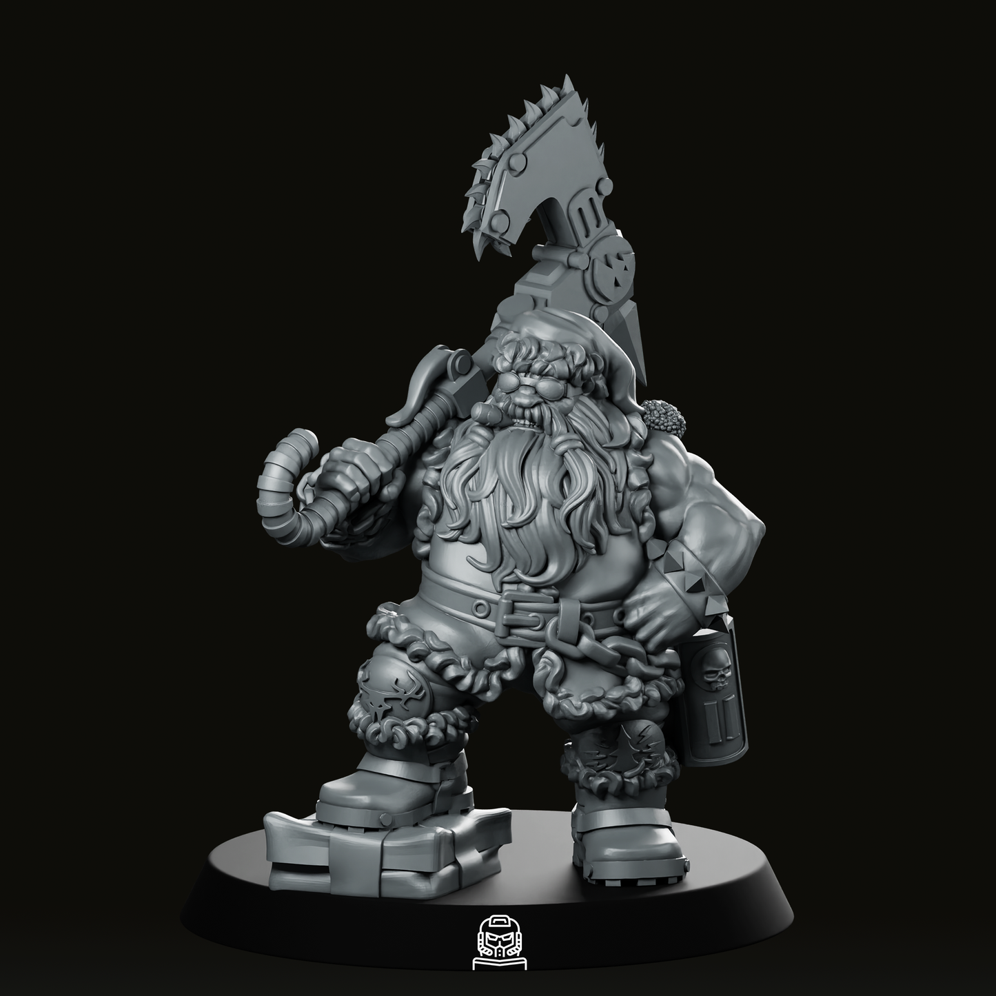Chainaxe Santa Squat Dwarf Miniature