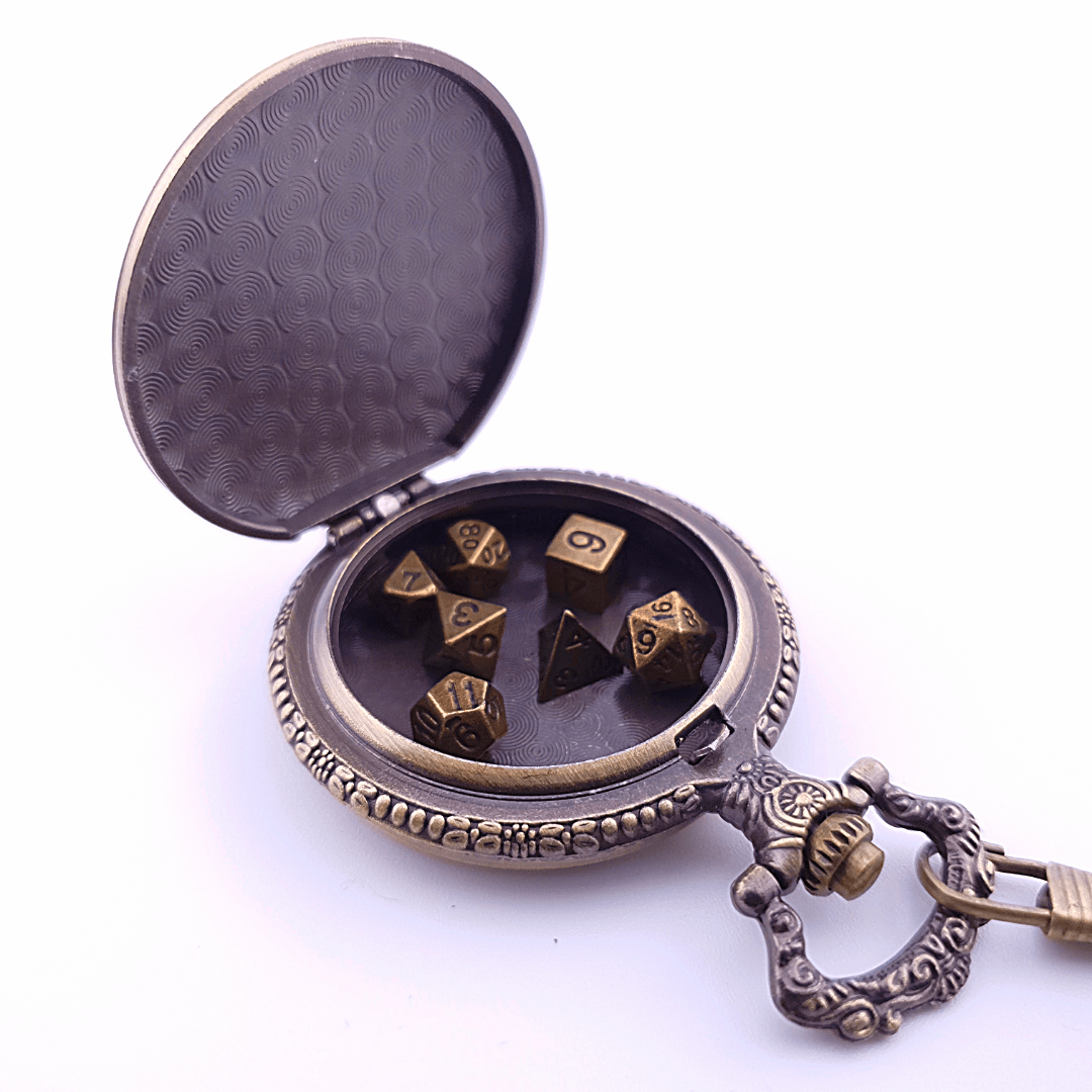 Adventurer's Cache | Pocket Watch Case | Ancient Gold - Tabletop Dominion - We Print Miniatures