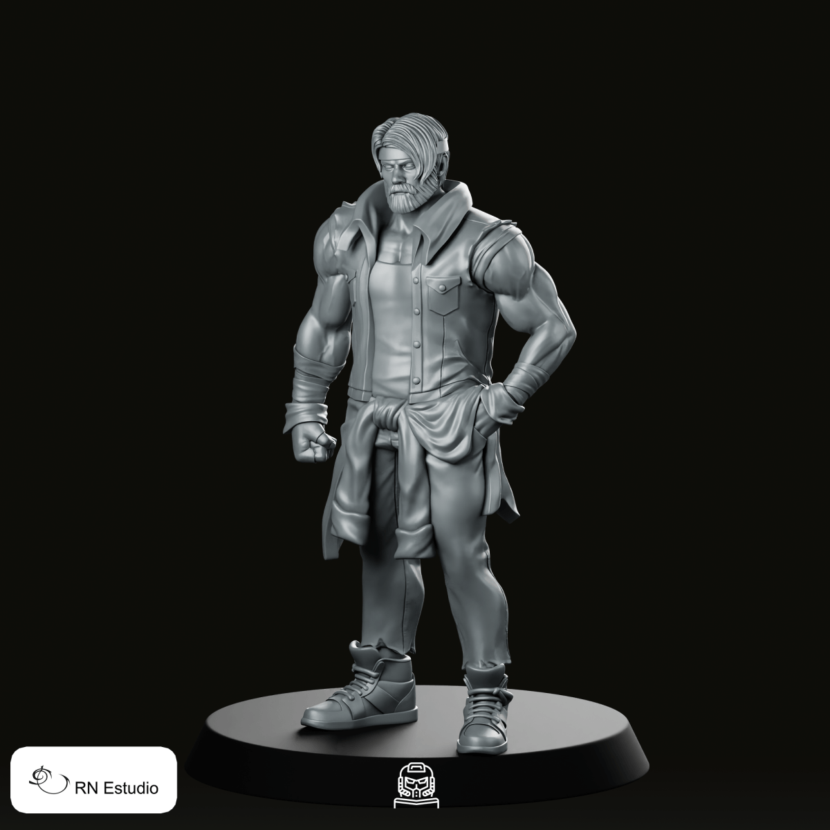 Axel Stone Streets Of Rage 2 Miniature - RN Estudio - We Print Miniatures