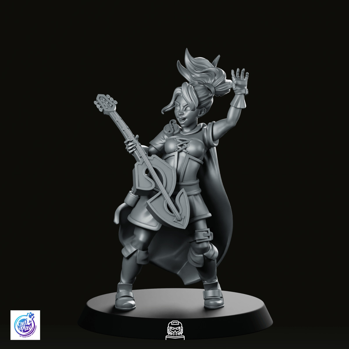 Bard Performing Miniature - CastNPlay - We Print Miniatures