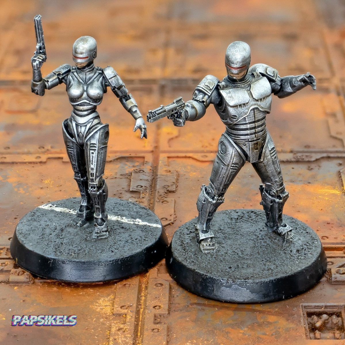 Battle Cop Cyborg Series 2A Miniature - Papsikels Miniatures - We Print Miniatures