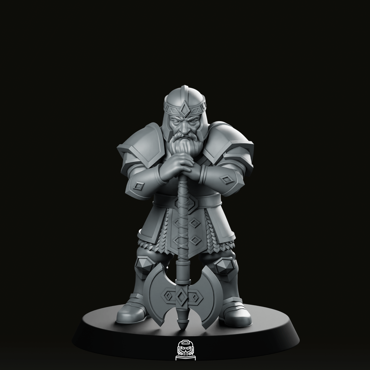 Brogar Dundrason Dwarf Warrior Miniature - We Print Miniatures - We Print Miniatures