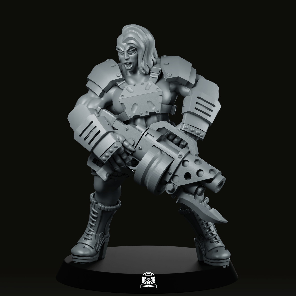 Brute Ganger Pose 5 Miniature - Across The Realms - We Print Miniatures