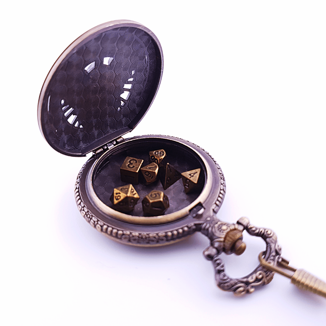Celestial Champion | Pocket Watch Case | Ancient Gold - Tabletop Dominion - We Print Miniatures