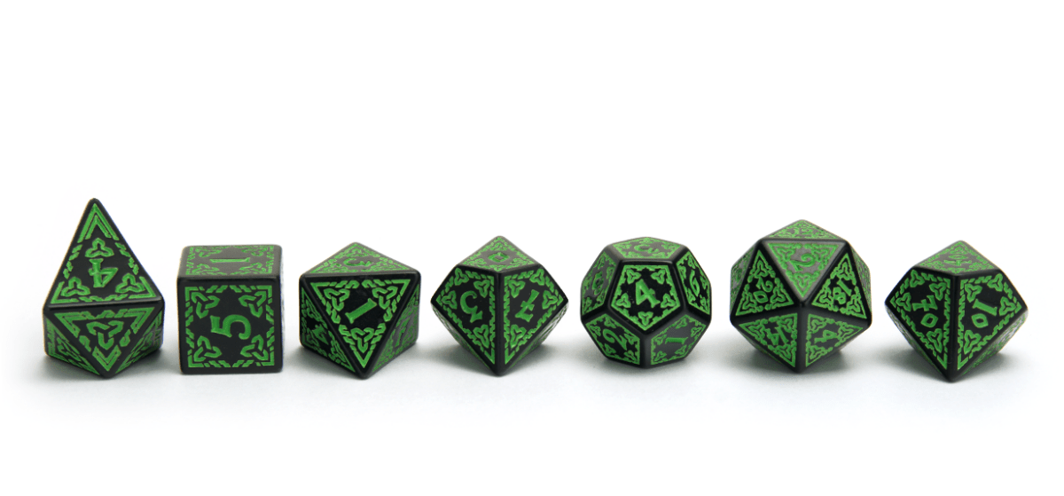 Celtic Carving | Green - DiceRoll UK - We Print Miniatures