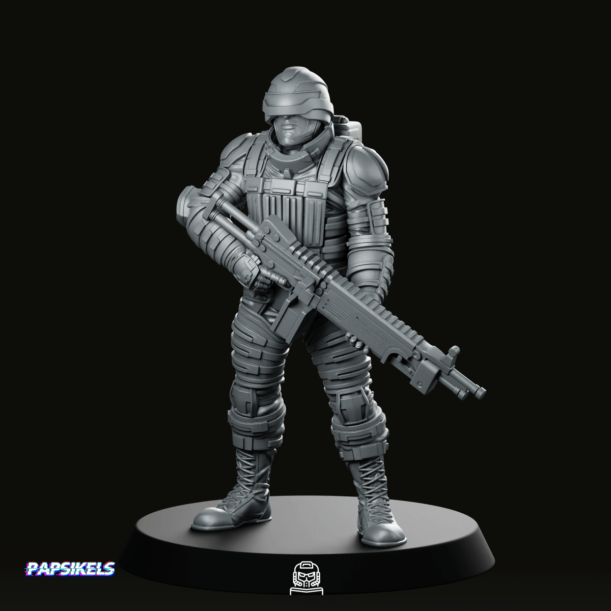Cobra Army Saw Viper Heavy Machinegunner 1 Miniature - Papsikels Miniatures - We Print Miniatures