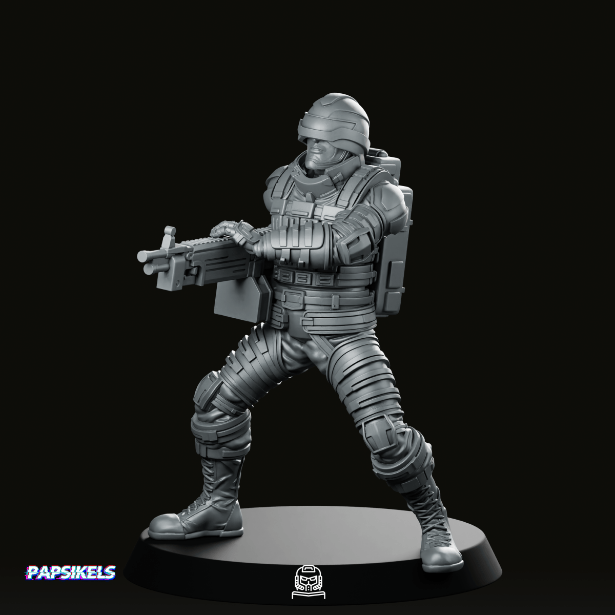 Cobra Army Saw Viper Heavy Machinegunner 2 Miniature - Papsikels Miniatures - We Print Miniatures
