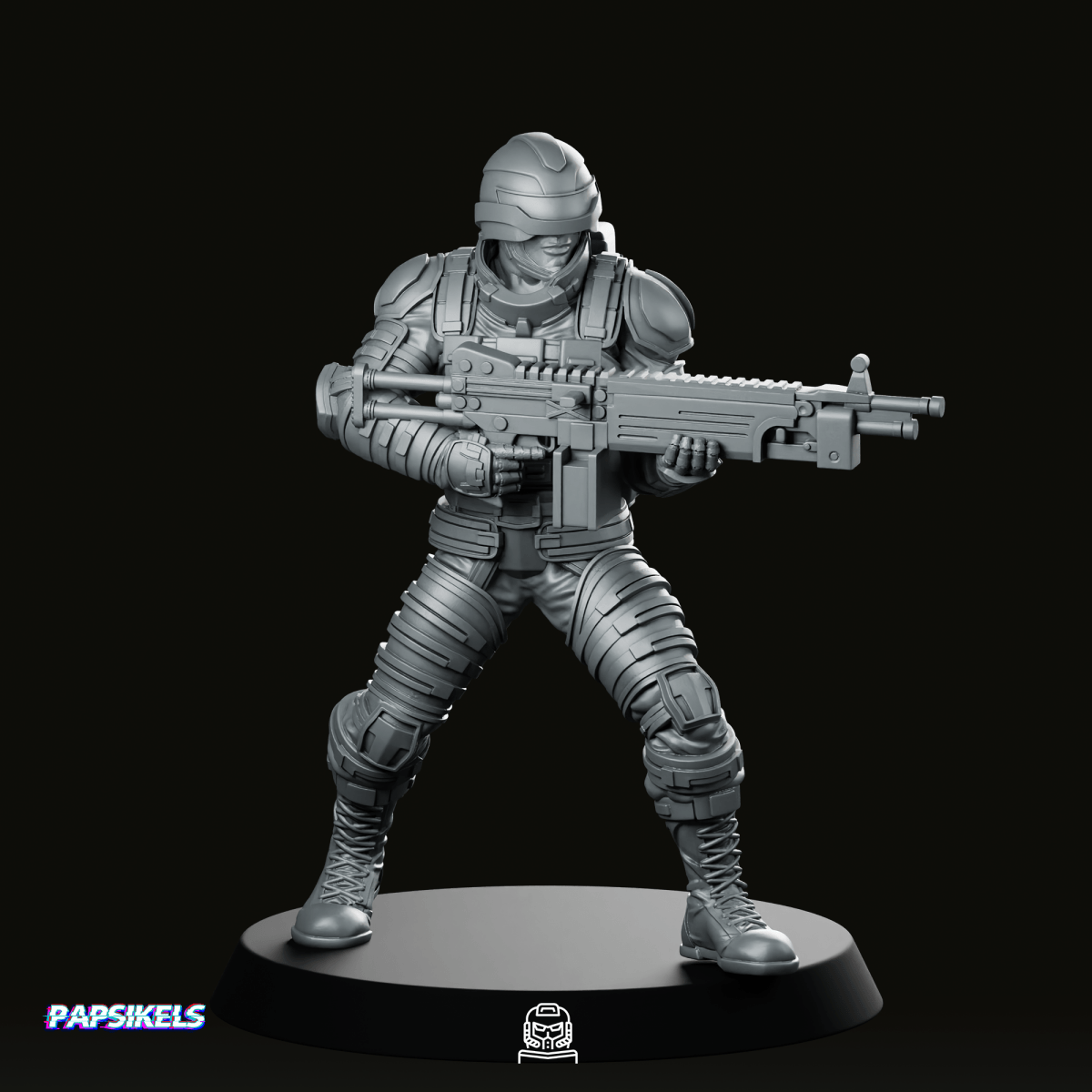 Cobra Army Saw Viper Heavy Machinegunner 3 Miniature - Papsikels Miniatures - We Print Miniatures