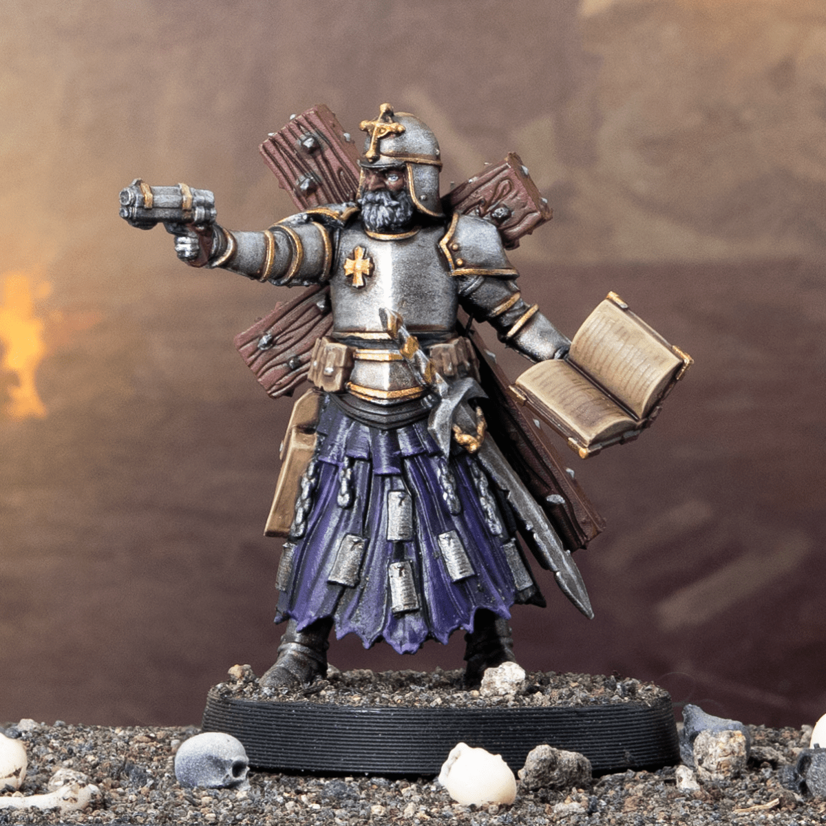 Competition Quiapo Trench Cleric Miniature - Papsikels Miniatures - We Print Miniatures