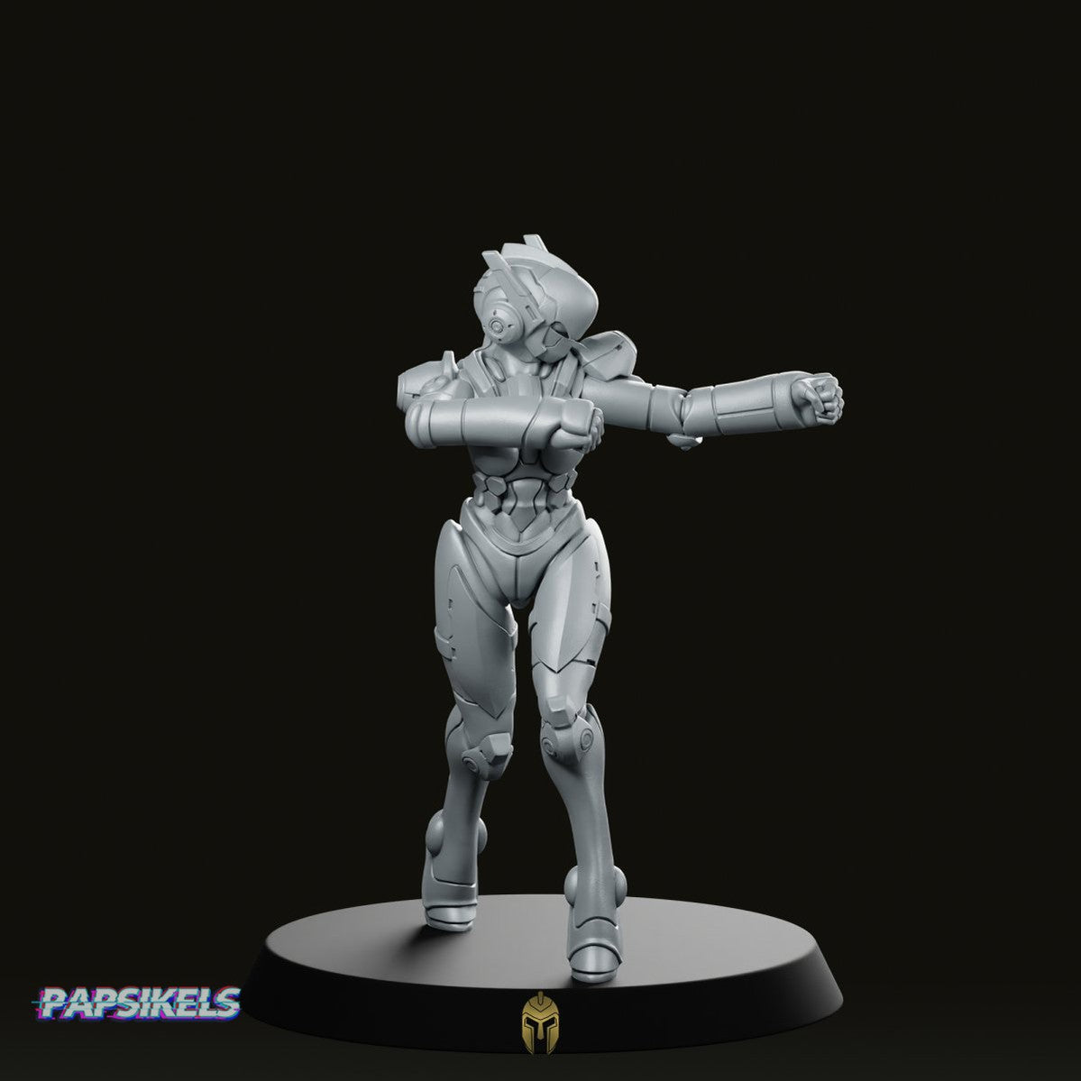 Cyberbabe Staycee Miniature - Papsikels Miniatures - We Print Miniatures
