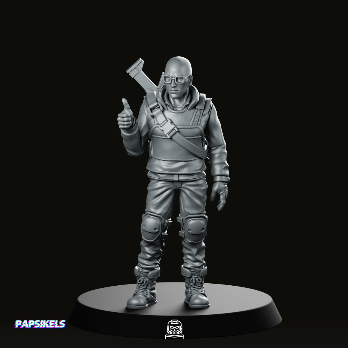 Da Is One Synthetic Corporate Security Drone 3 Miniature - Papsikels Miniatures - We Print Miniatures