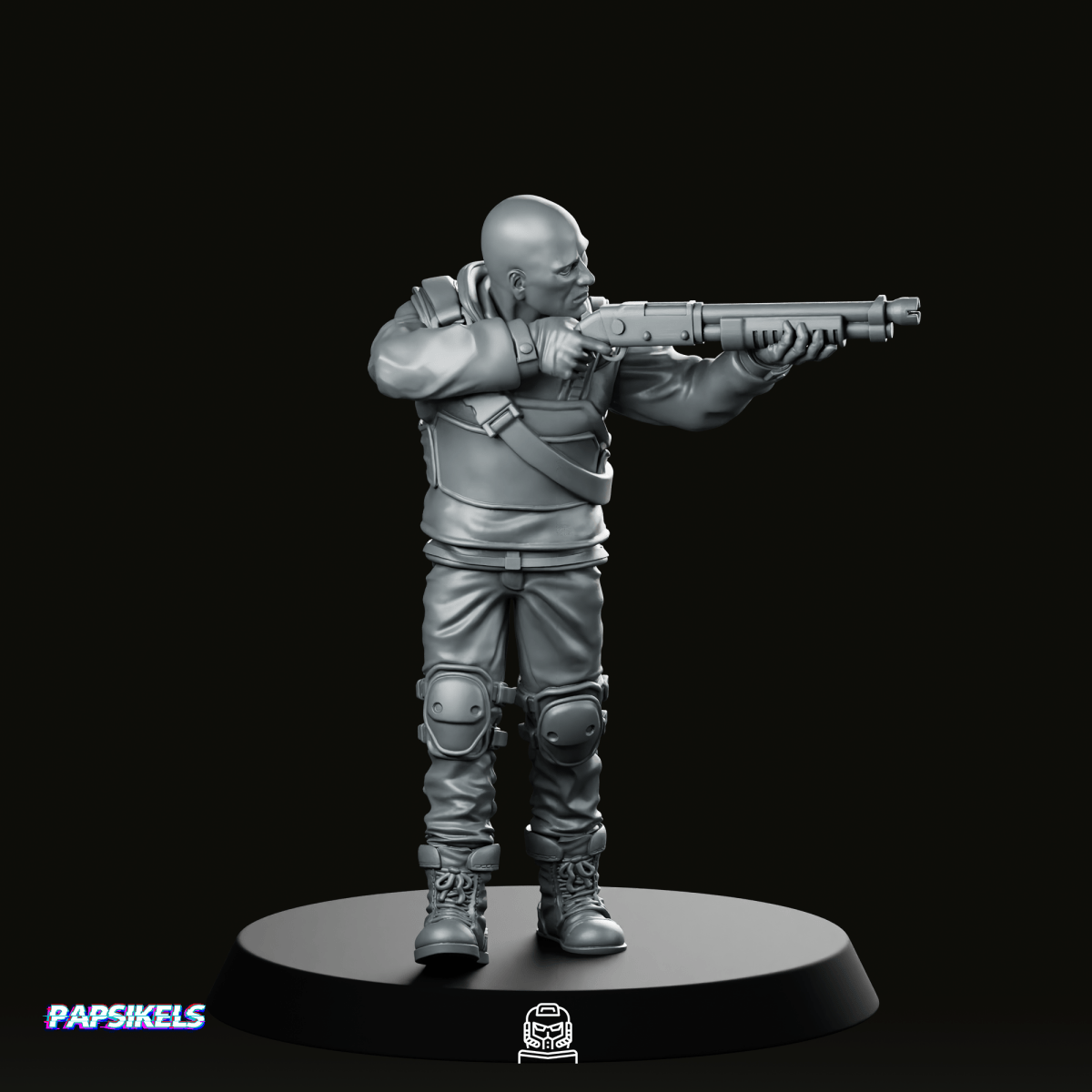 Da Is One Synthetic Corporate Security Drone 5 Miniature - Papsikels Miniatures - We Print Miniatures