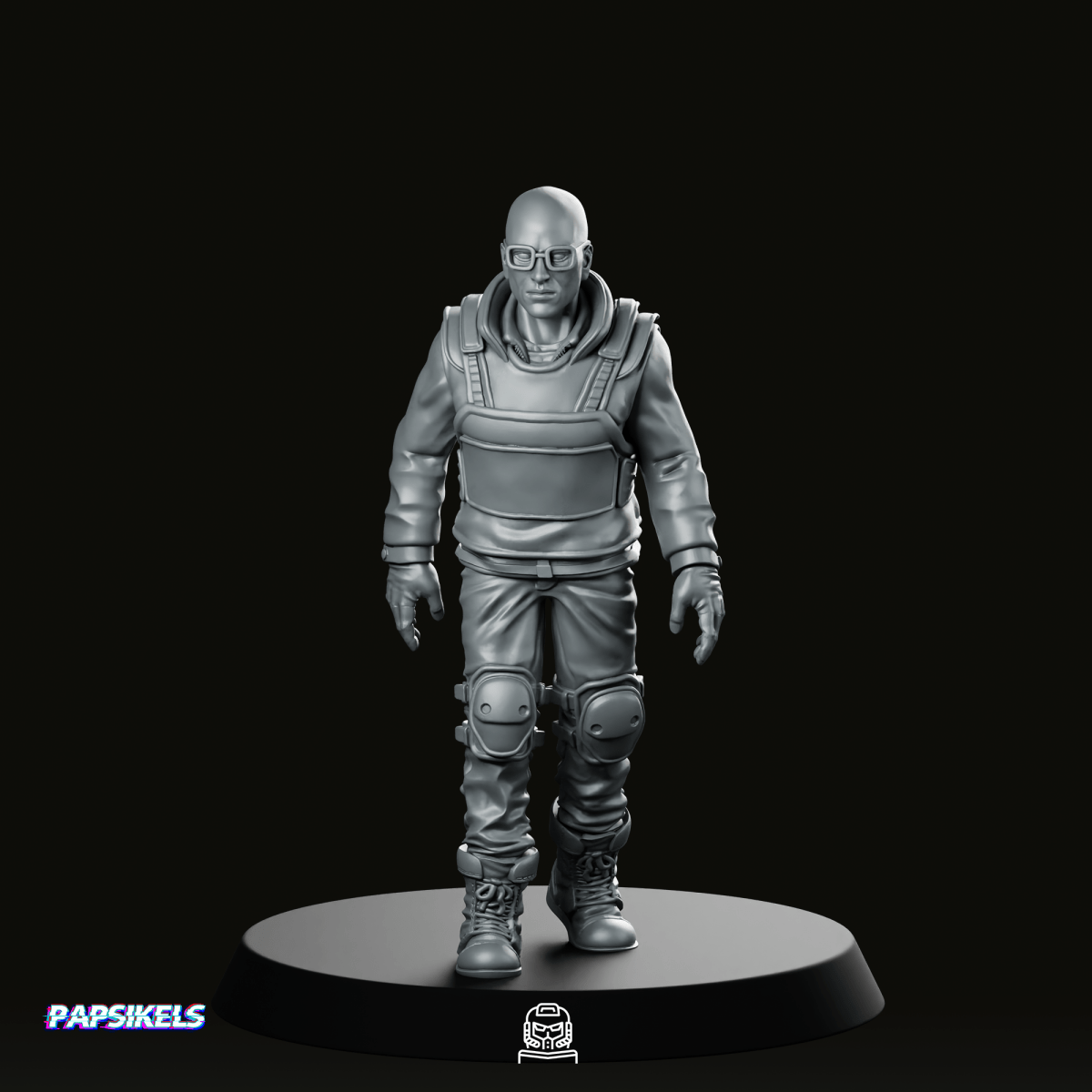 Da Is One Synthetic Corporate Security Drone 6 Miniature - Papsikels Miniatures - We Print Miniatures