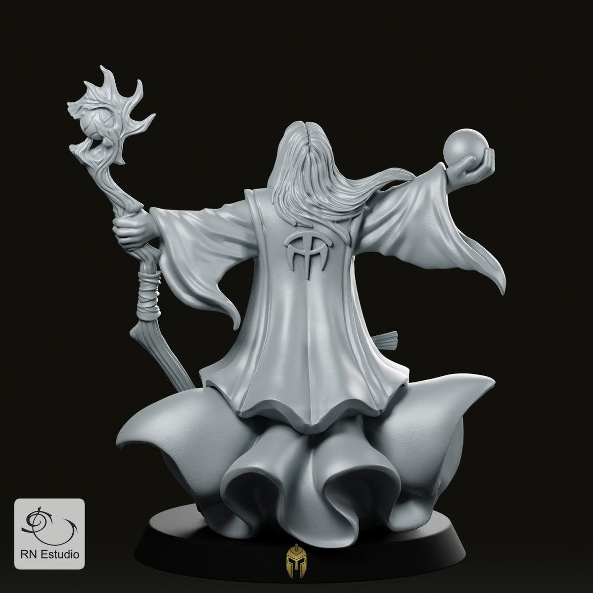 Dark Wizard Gormund Miniature - We Print Miniatures