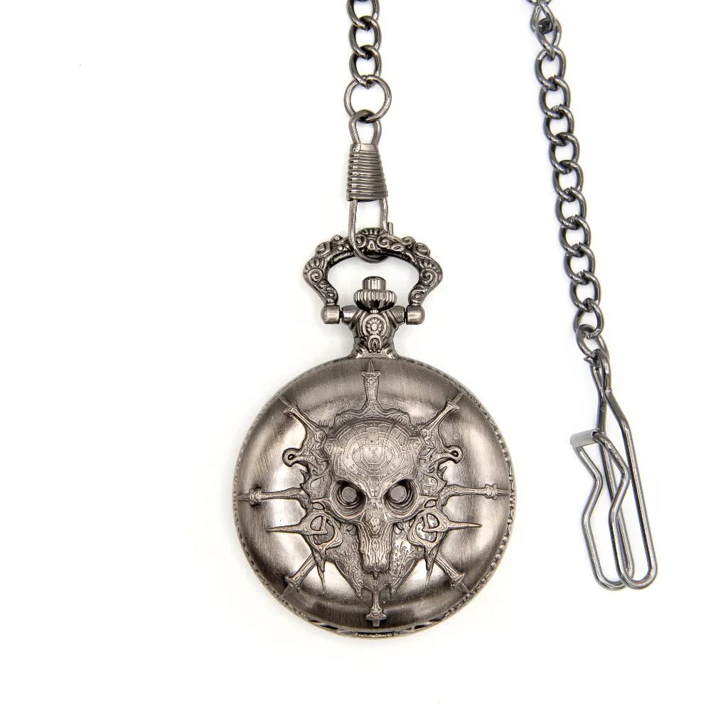 Death's Keeper | Pocket Watch Case | Ancient Silver - Tabletop Dominion - We Print Miniatures