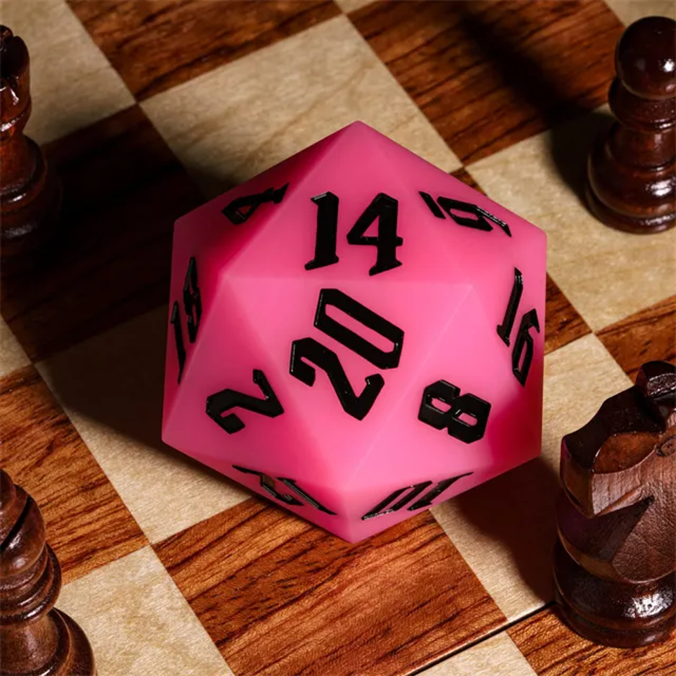 Jester's Bounce | 55 mm leuchtendes D20-Silikon | Rosa