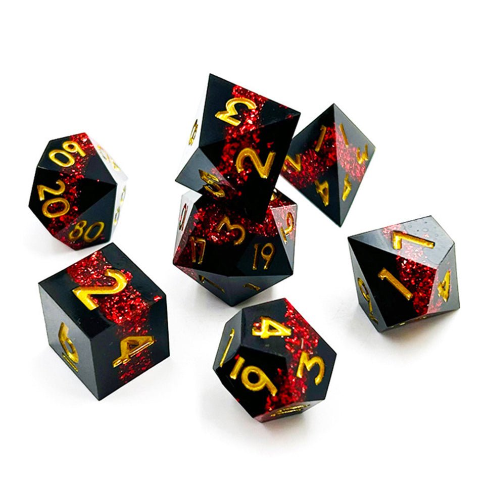 Druid's Vein | Sharp Edge Dice | 7 Piece Set - Tabletop Dominion - We Print Miniatures