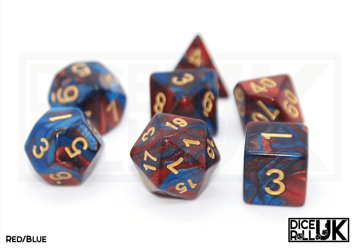 Elemental Dice | Red & Blue - DiceRoll UK - We Print Miniatures