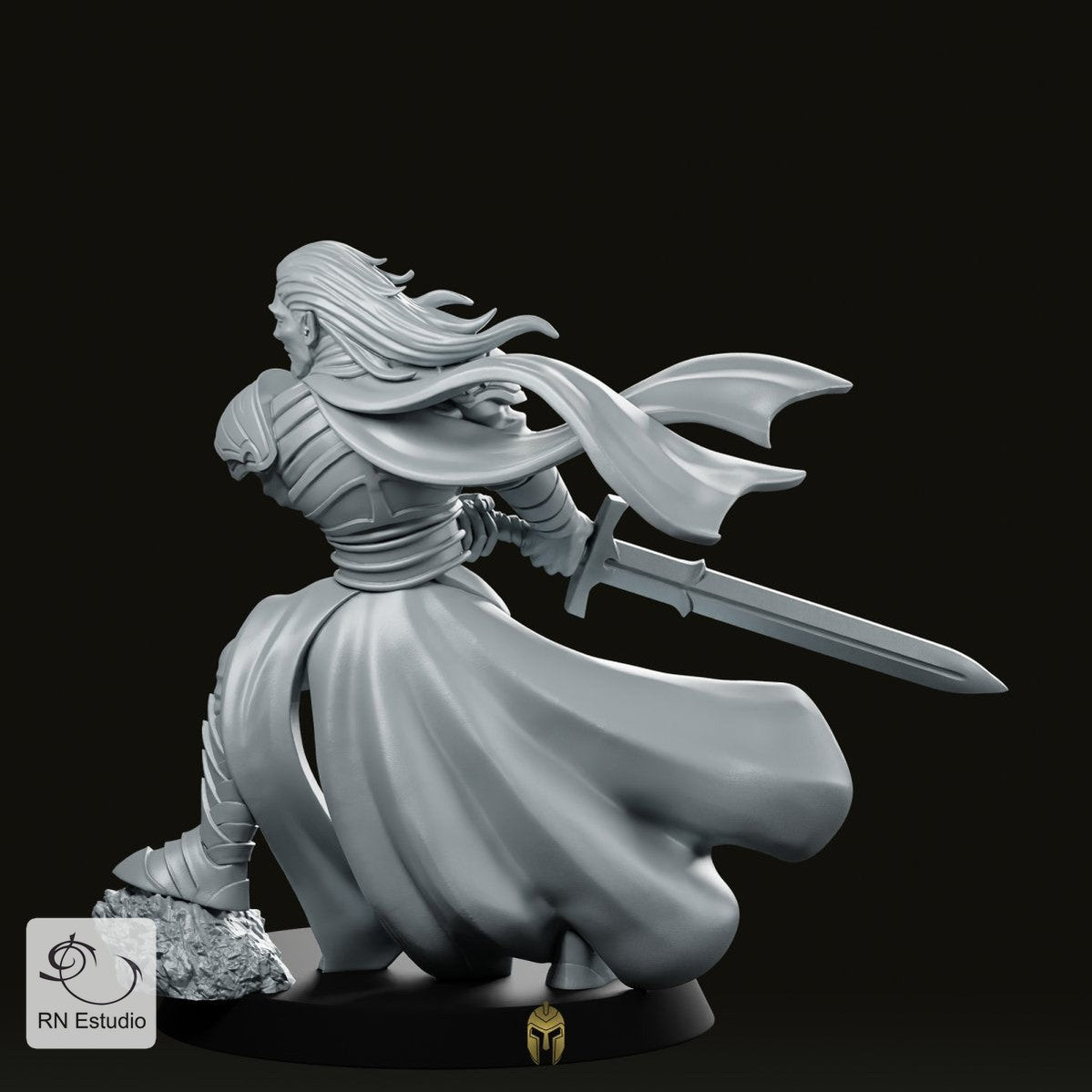 Elf Knight Levariel Miniature - We Print Miniatures