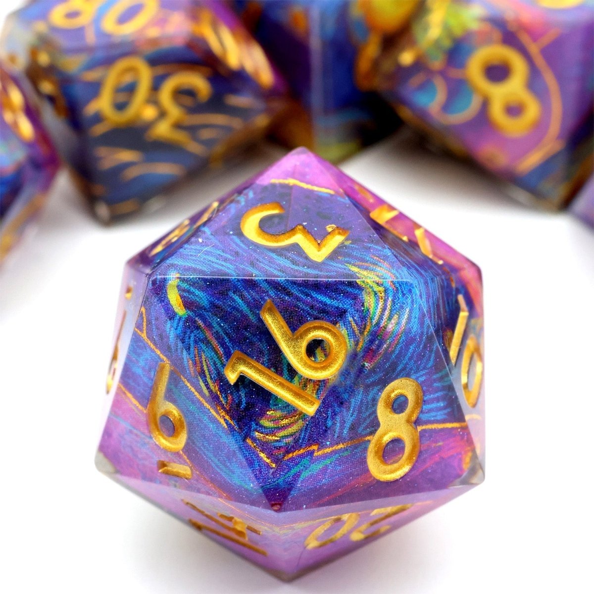 Gilded Cosmos | Art Core Dice | 7 Piece Set - Tabletop Dominion - We Print Miniatures