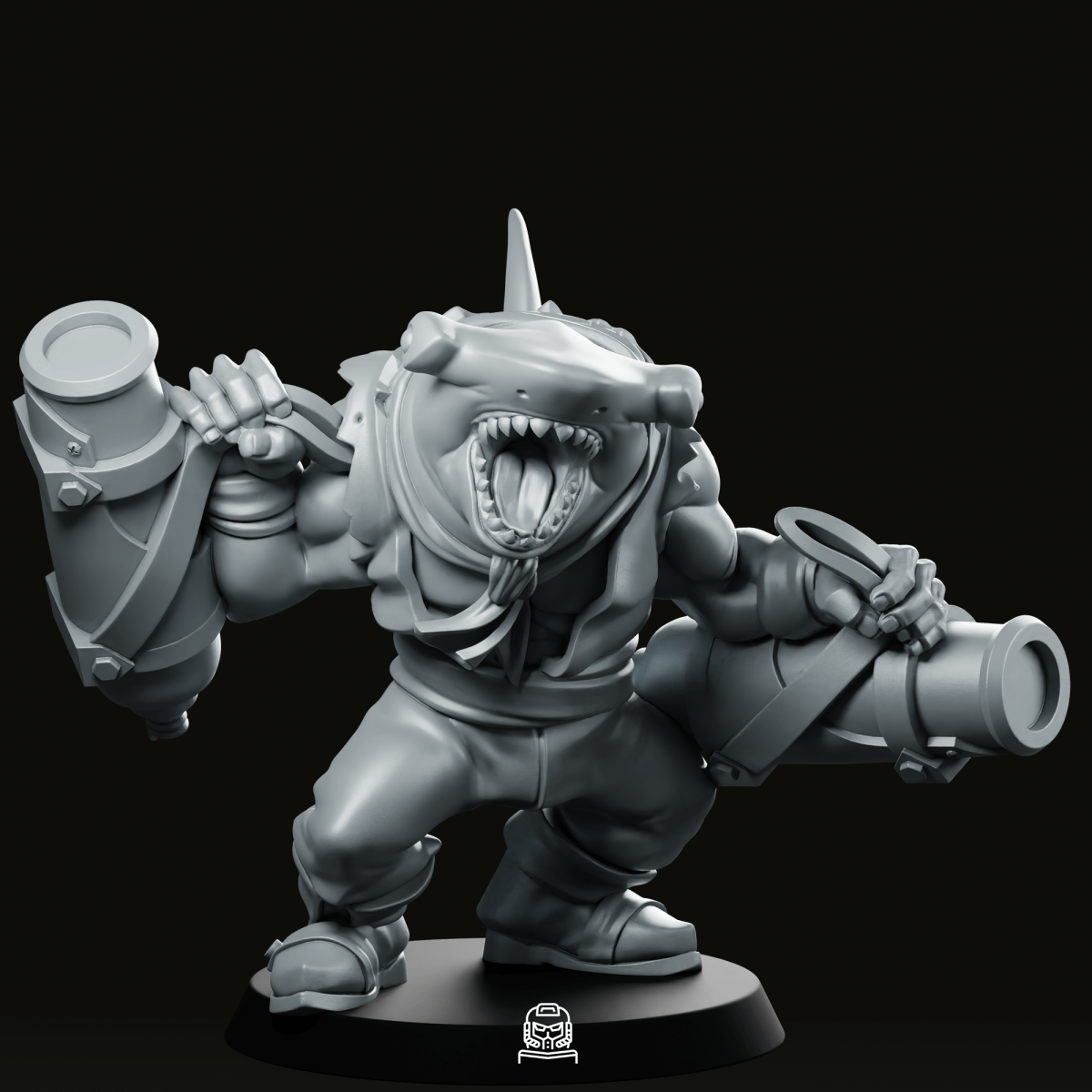 Hammerhead Sharkfolk Miniature - CastNPlay - We Print Miniatures