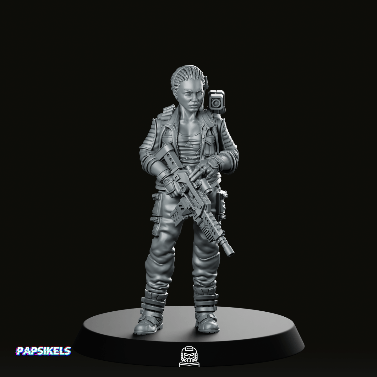 Human Colonial Marine Colonel Eula Hendricks 6 Miniature - Papsikels Miniatures - We Print Miniatures