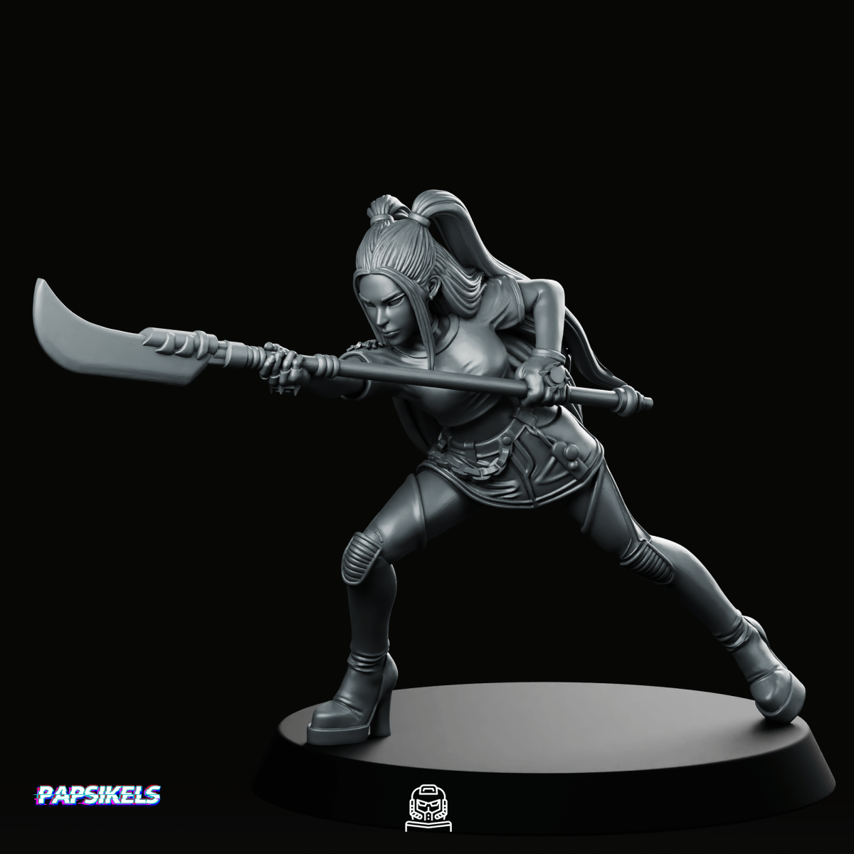 Idol Demon Hunter Mira 2 Miniature - Papsikels Miniatures - We Print Miniatures