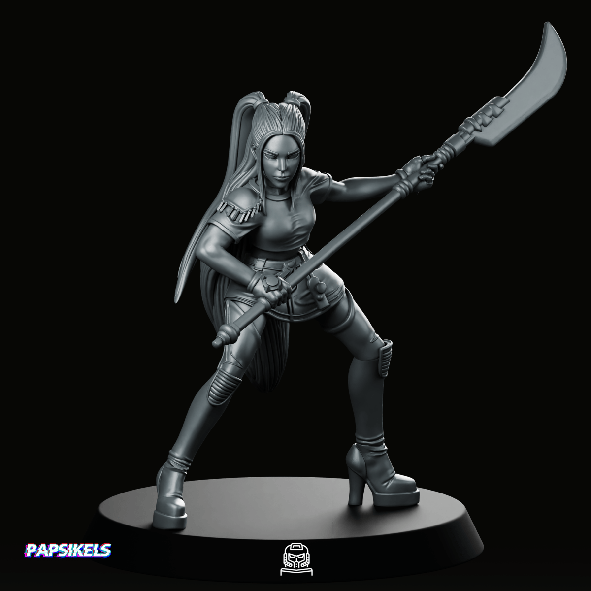 Idol Demon Hunter Mira 3 Miniature - Papsikels Miniatures - We Print Miniatures