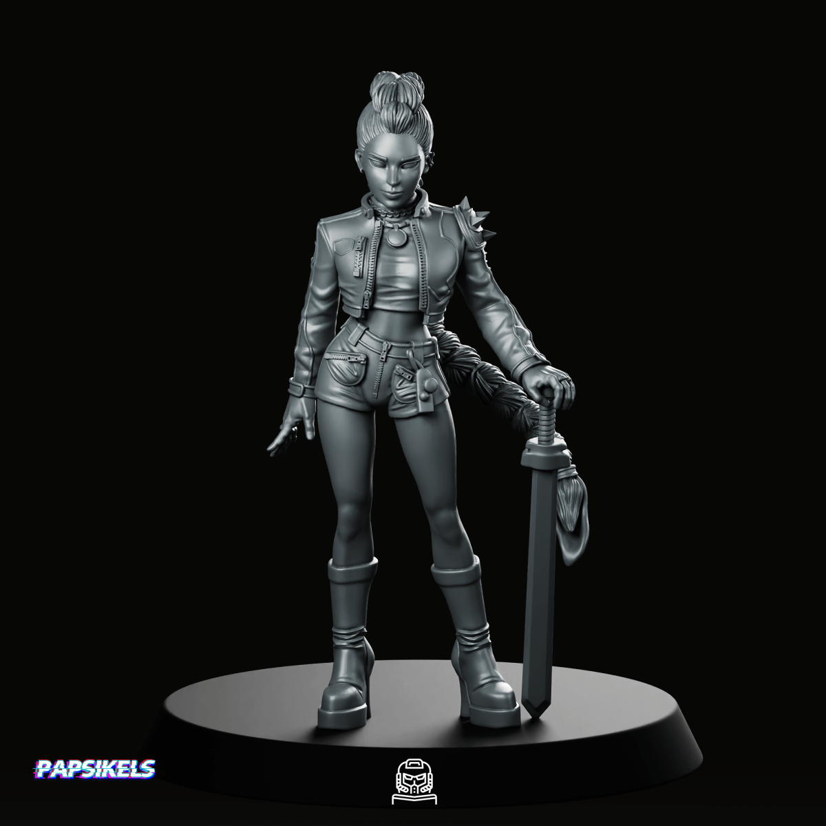 Idol Demon Hunter Rumi Miniature - Papsikels Miniatures - We Print Miniatures