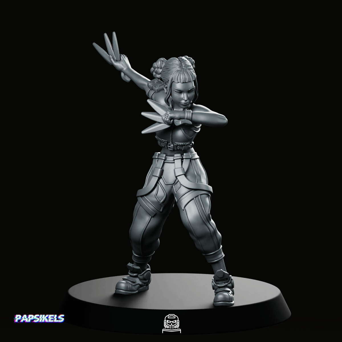 Idol Demon Hunter Zoey 2 Miniature - Papsikels Miniatures - We Print Miniatures