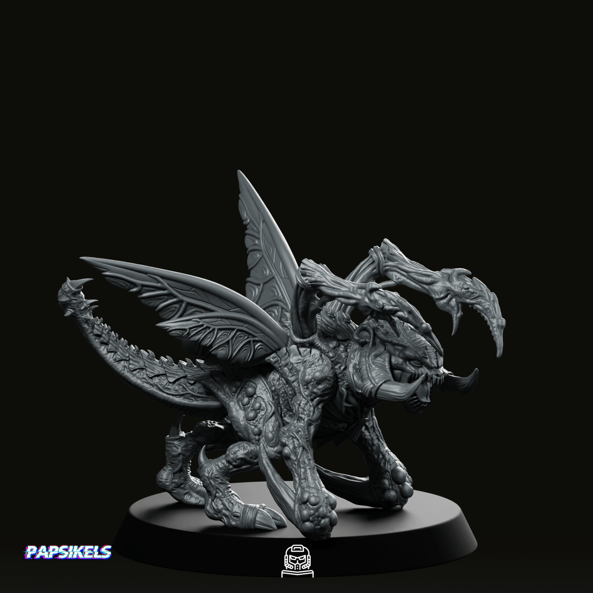 Insectoid Alien Basic Frontline Warrior 2 Miniature - Papsikels Miniatures - We Print Miniatures