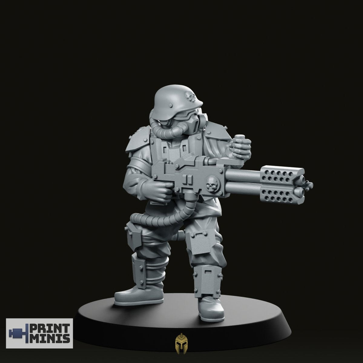 Kaledon Fortis Flame Thrower Pose 1 Miniature -PrintMinis - We Print Miniatures