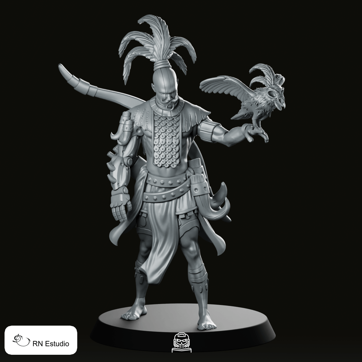 Lungile Khumalo Beast Master Miniature - RN Estudio - We Print Miniatures