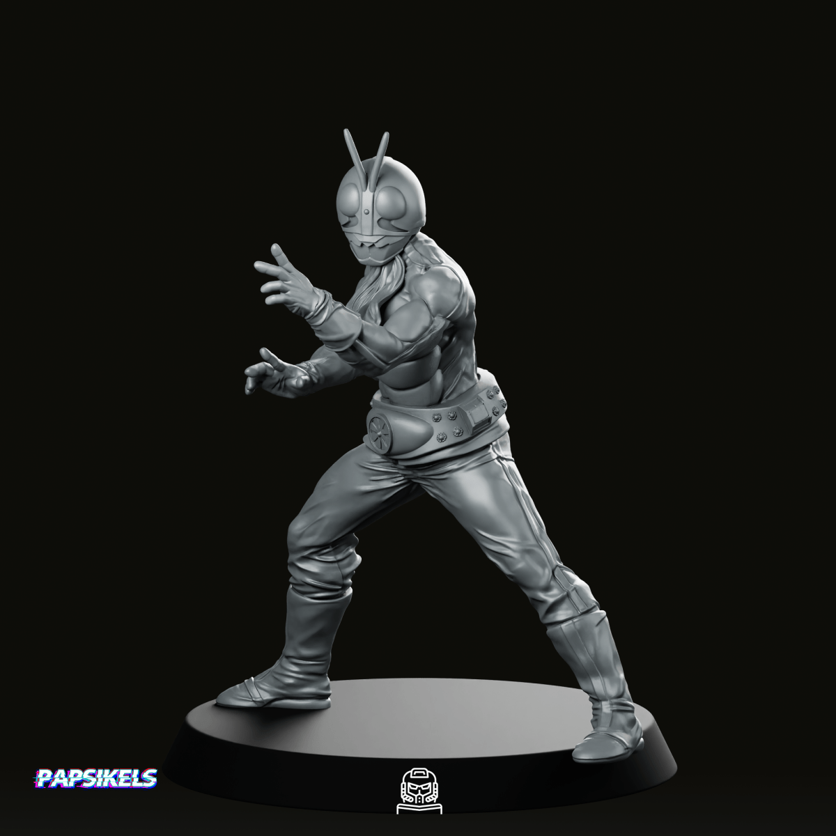 Masked Cyber Rider Classic 4 Miniature - Papsikels Miniatures - We Print Miniatures