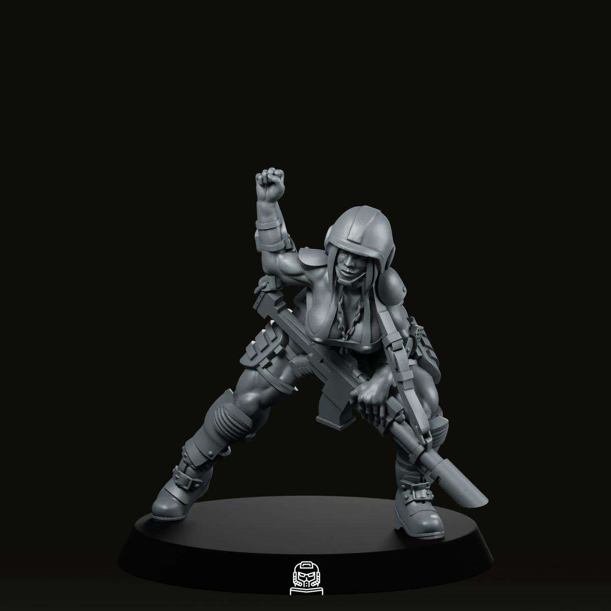 Nsfw Guardbabe Crouched Gesture Miniature - Across The Realms - We Print Miniatures