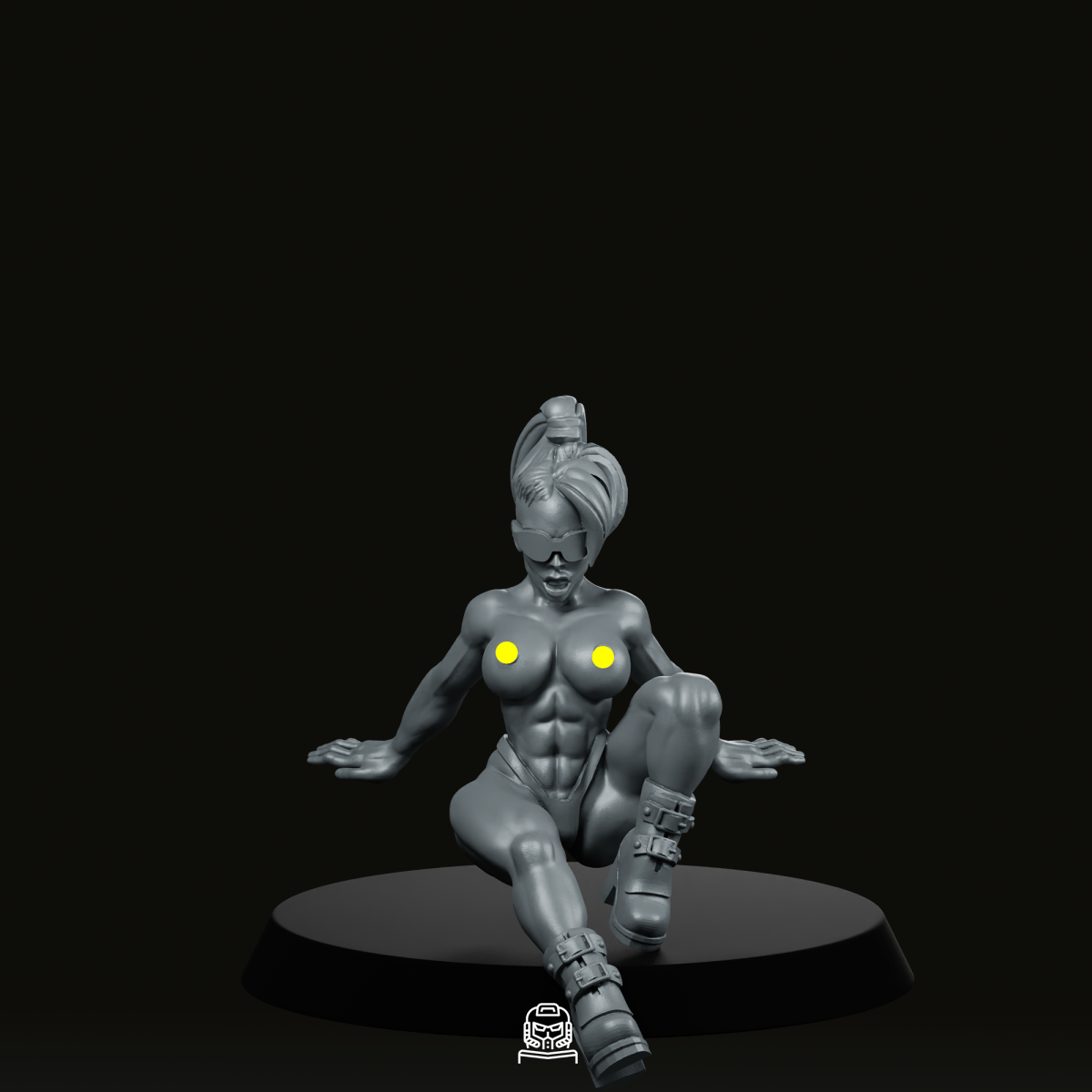 Nsfw Tank Babe 1 Miniature - Across The Realms - We Print Miniatures